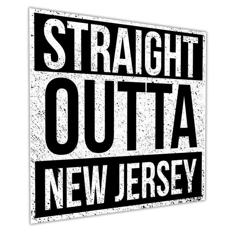 KCD Straight Outta New Jersey Vinyl Decal Sticker â€“ State Pride Car, Truck, SUV, Laptop, Tumbler, Window, Wall â€“ Full Color â€“ 4.5 x 5 Inches | KCD2083 - Image 1